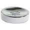 Round Soap Dish Made From Faux Leather In White Finish